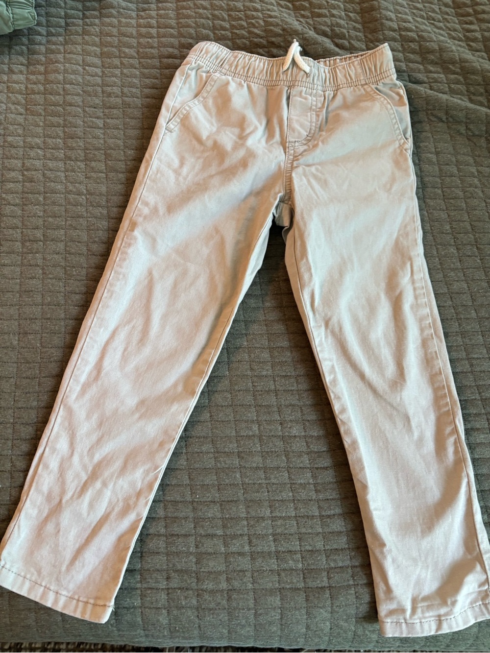 Bundle Old Navy Khaki Drawstring Pants and Carters button down shirt size 4T